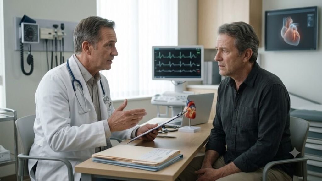 which age group is cardiac angina more commonly seen