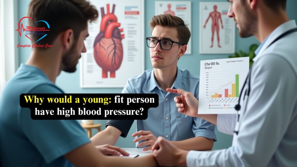 Why would a young fit person have high blood pressure?